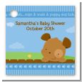 Puppy Dog Tails Boy - Personalized Baby Shower Card Stock Favor Tags thumbnail