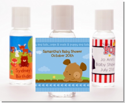 Puppy Dog Tails Boy - Personalized Baby Shower Hand Sanitizers Favors