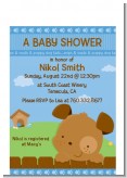 Puppy Dog Tails Boy - Baby Shower Petite Invitations