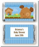 Puppy Dog Tails Boy - Personalized Baby Shower Mini Candy Bar Wrappers