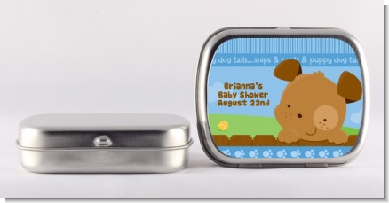 Puppy Dog Tails Boy - Personalized Baby Shower Mint Tins
