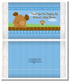 Puppy Dog Tails Boy - Personalized Popcorn Wrapper Baby Shower Favors