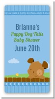 Puppy Dog Tails Boy - Custom Rectangle Baby Shower Sticker/Labels