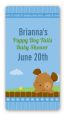 Puppy Dog Tails Boy - Custom Rectangle Baby Shower Sticker/Labels thumbnail