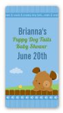 Puppy Dog Tails Boy - Custom Rectangle Baby Shower Sticker/Labels