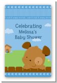 Puppy Dog Tails Boy - Custom Large Rectangle Baby Shower Sticker/Labels