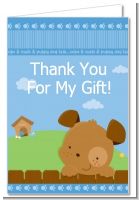 Puppy Dog Tails Boy - Baby Shower Thank You Cards