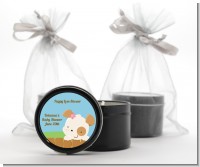 Puppy Dog Tails Girl - Baby Shower Black Candle Tin Favors