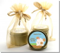 Puppy Dog Tails Girl - Baby Shower Gold Tin Candle Favors