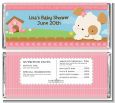Puppy Dog Tails Girl - Personalized Baby Shower Candy Bar Wrappers thumbnail