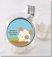 Puppy Dog Tails Girl - Personalized Baby Shower Candy Jar