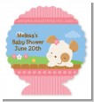 Puppy Dog Tails Girl - Personalized Baby Shower Centerpiece Stand thumbnail
