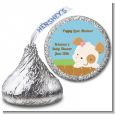 Puppy Dog Tails Girl - Hershey Kiss Baby Shower Sticker Labels thumbnail