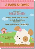 Puppy Dog Tails Girl - Baby Shower Invitations