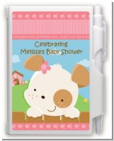 Puppy Dog Tails Girl - Baby Shower Personalized Notebook Favor