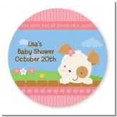 Puppy Dog Tails Girl - Personalized Baby Shower Table Confetti