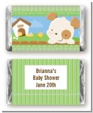 Puppy Dog Tails Neutral - Personalized Baby Shower Mini Candy Bar Wrappers