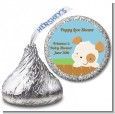 Puppy Dog Tails Neutral - Hershey Kiss Baby Shower Sticker Labels thumbnail