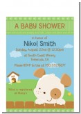 Puppy Dog Tails Neutral - Baby Shower Petite Invitations