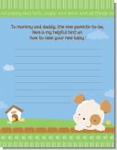 Puppy Dog Tails Neutral - Baby Shower Notes of Advice