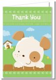 Puppy Dog Tails Neutral - Baby Shower Thank You Cards