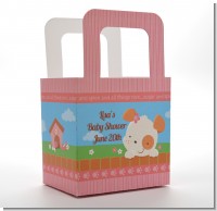 Puppy Dog Tails Girl - Personalized Baby Shower Favor Boxes