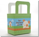 Puppy Dog Tails Neutral - Personalized Baby Shower Favor Boxes