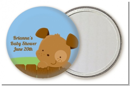 Puppy Dog Tails Boy - Personalized Baby Shower Pocket Mirror Favors