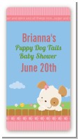 Puppy Dog Tails Girl - Custom Rectangle Baby Shower Sticker/Labels