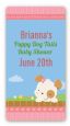 Puppy Dog Tails Girl - Custom Rectangle Baby Shower Sticker/Labels thumbnail
