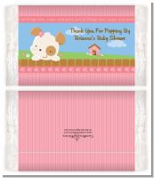 Puppy Dog Tails Girl - Personalized Popcorn Wrapper Baby Shower Favors