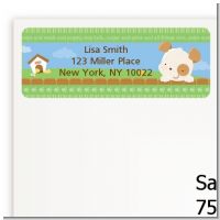 Puppy Dog Tails Neutral - Baby Shower Return Address Labels