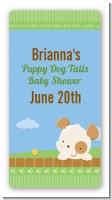 Puppy Dog Tails Neutral - Custom Rectangle Baby Shower Sticker/Labels