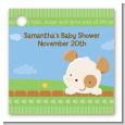 Puppy Dog Tails Neutral - Personalized Baby Shower Card Stock Favor Tags thumbnail