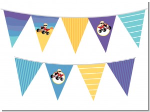 Baby On A Quad - Baby Shower Themed Pennant Set