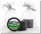 Race Car - Birthday Party Black Candle Tin Favors