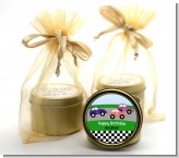 Race Car - Birthday Party Gold Tin Candle Favors