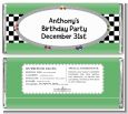 Race Car - Personalized Birthday Party Candy Bar Wrappers thumbnail