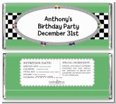 Race Car - Personalized Birthday Party Candy Bar Wrappers