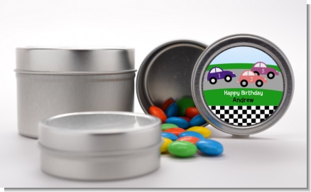 Race Car - Custom Birthday Party Favor Tins