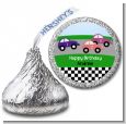 Race Car - Hershey Kiss Birthday Party Sticker Labels thumbnail