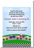 Race Car - Birthday Party Petite Invitations