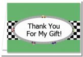 Race Car - Birthday Party Thank You Cards