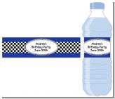 Race Car - Personalized Birthday Party Water Bottle Labels