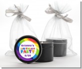 Rainbow - Birthday Party Black Candle Tin Favors