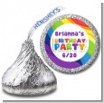 Rainbow - Hershey Kiss Birthday Party Sticker Labels thumbnail