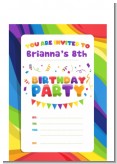 Rainbow - Birthday Party Petite Invitations