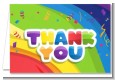 Rainbow - Birthday Party Thank You Cards thumbnail