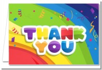 Rainbow - Birthday Party Thank You Cards