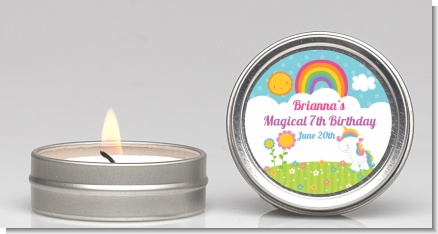 Rainbow Unicorn - Birthday Party Candle Favors